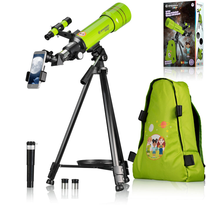 BRESSER JUNIOR Refracting Telescope 70/400 with Backpack - Green