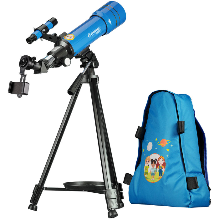 BRESSER JUNIOR Refracting Telescope 70/400 with Backpack - Blue