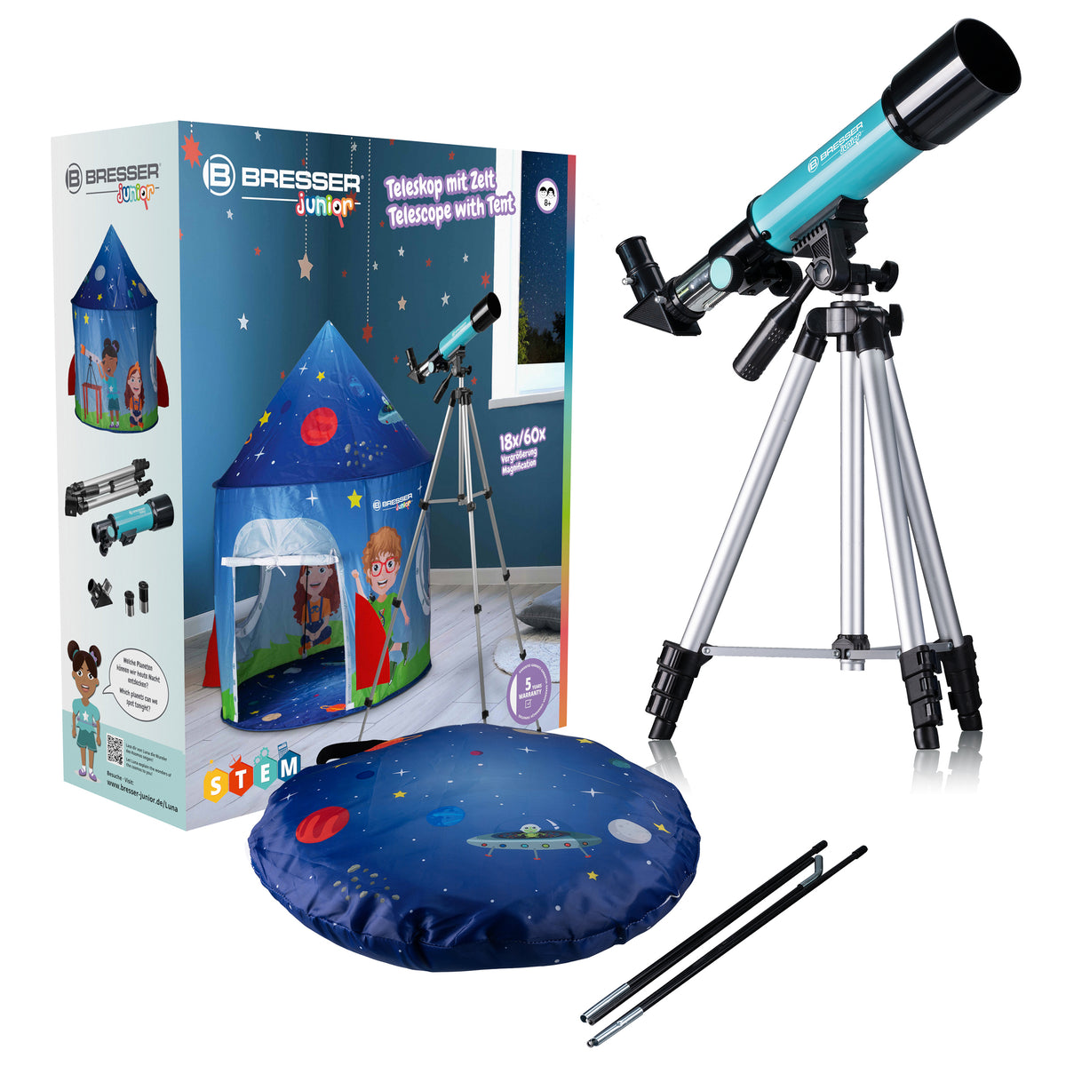 BRESSER JUNIOR Telescope 50/360 with Tent