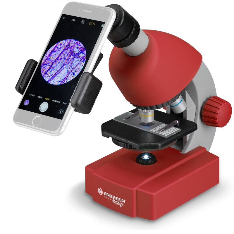 BRESSER JUNIOR 40x-640x Microscope (Red)