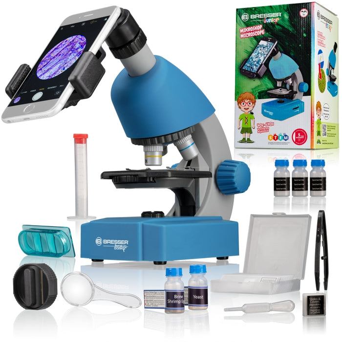 BRESSER JUNIOR 40x-640x Microscope (Blue)