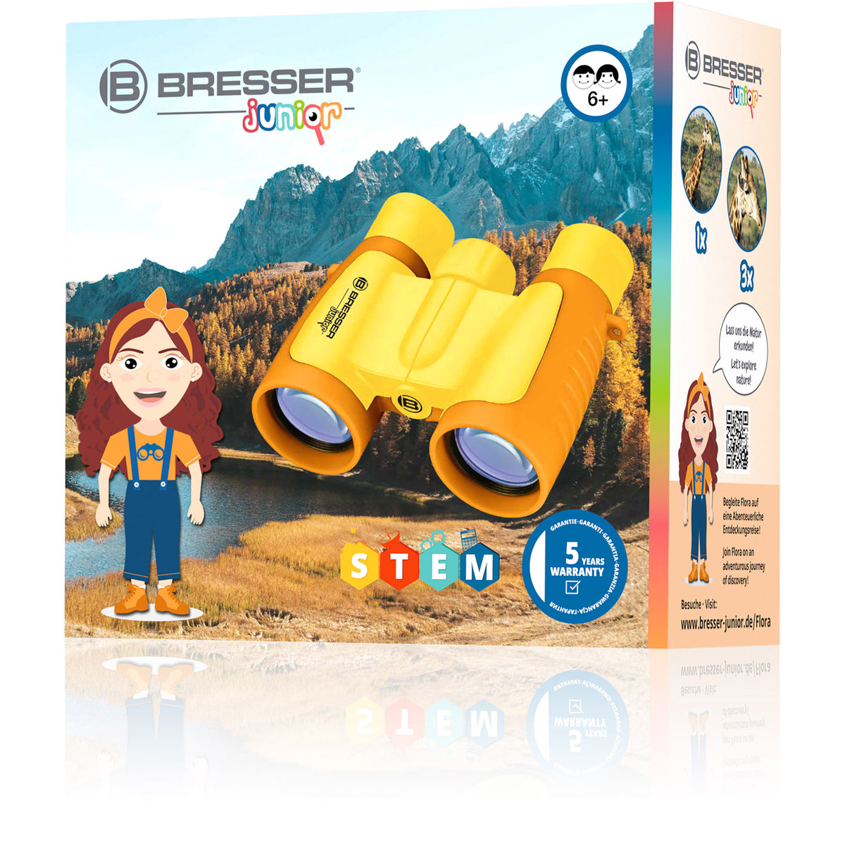 BRESSER JUNIOR 3x30 Children's Binoculars - Yellow