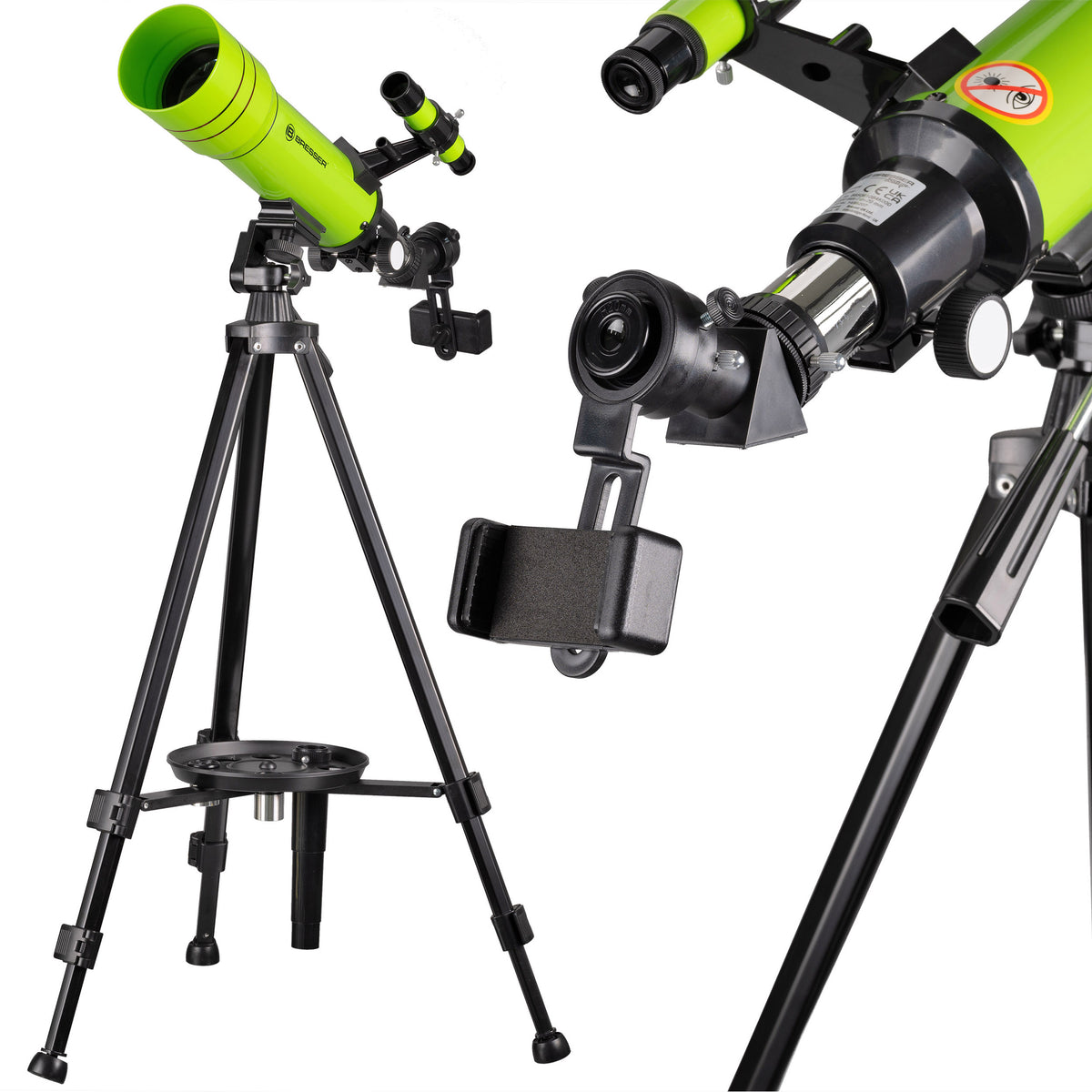 BRESSER JUNIOR Refracting Telescope 70/400 with Backpack - Green